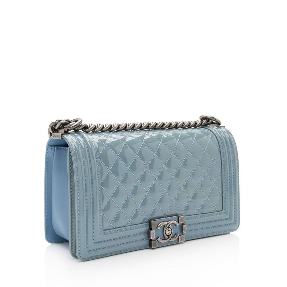Chanel Patent Leather Old Medium Boy Bag - Picture 2 of 15